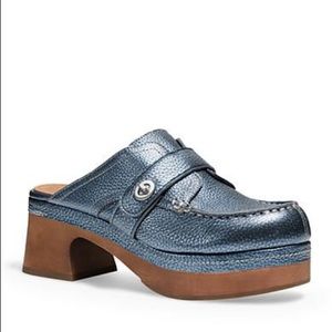 COACH turnlock mid-heel clog